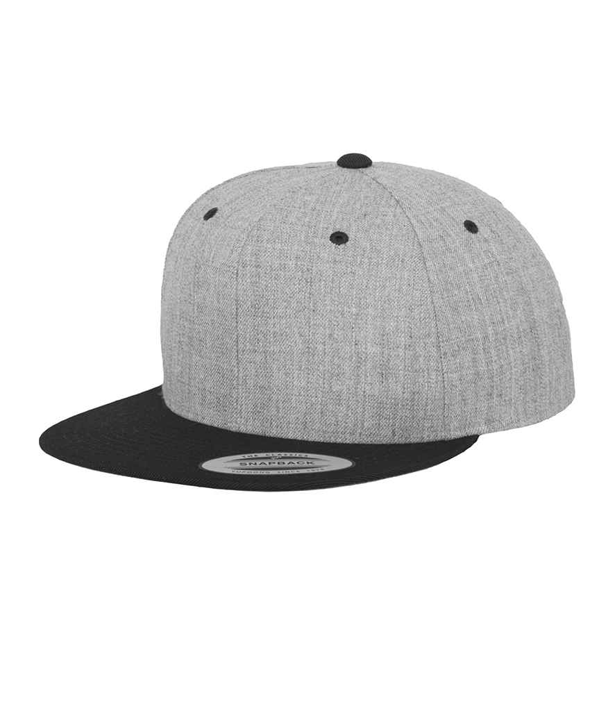Flexfit Two Tone Classic Snapback Cap - Heather Grey/Black