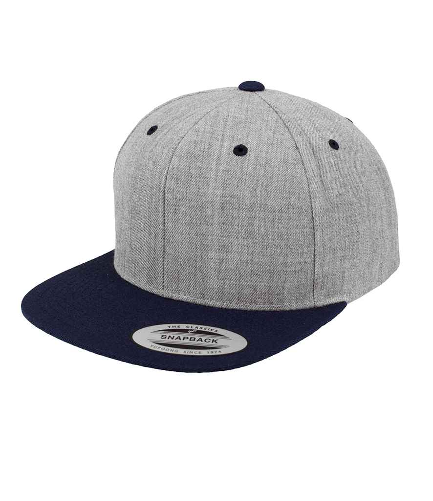 Flexfit Two Tone Classic Snapback Cap - Heather Grey/Navy