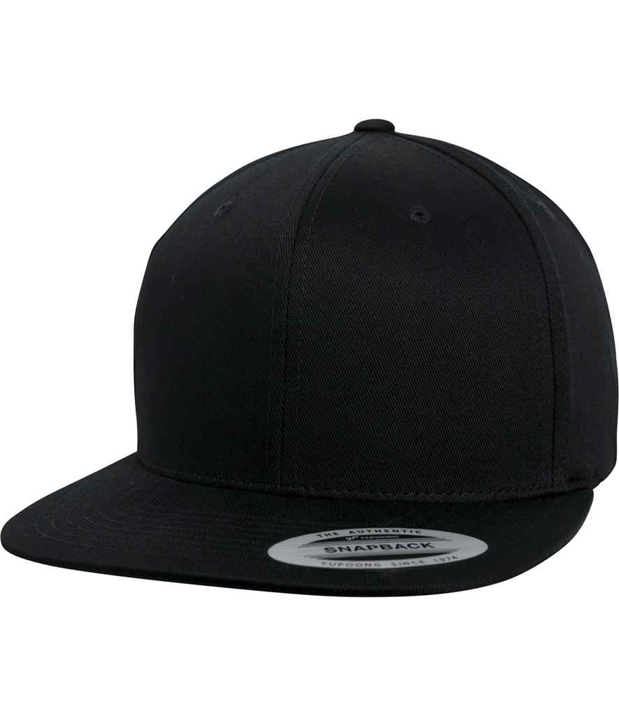 Flexfit Cotton Snapback Cap - Black