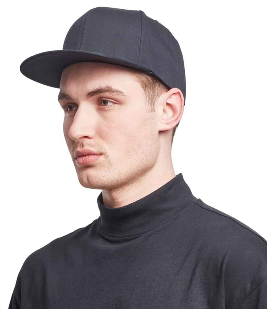 Flexfit Cotton Snapback Cap - Black