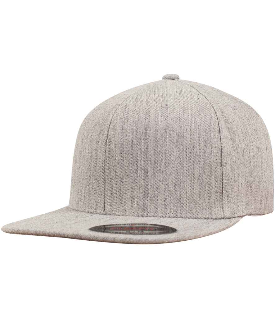 Flexfit Flat Visor Cap - Heather Grey