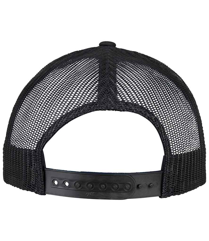 Flexfit 5 Panel Retro Trucker Cap - Black
