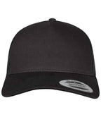 Flexfit 5 Panel Retro Trucker Cap - Black