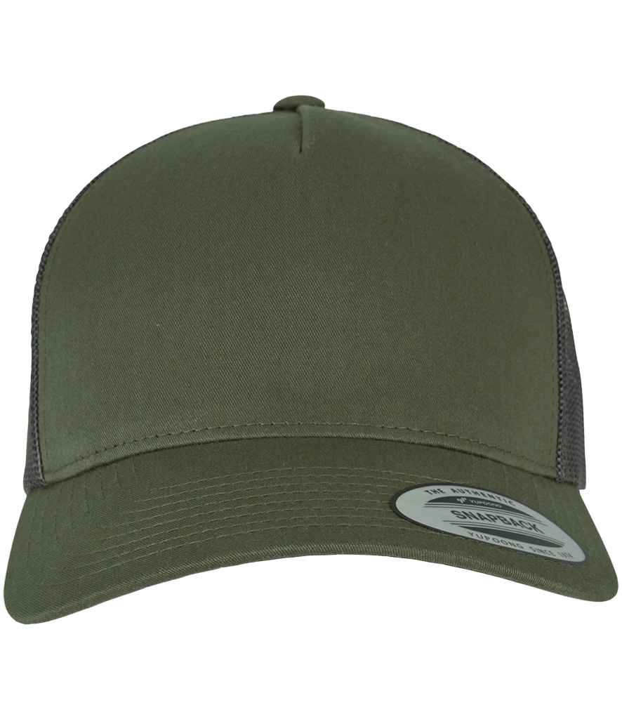 Flexfit 5 Panel Retro Trucker Cap - Chocolate Chip/Greyish Brown