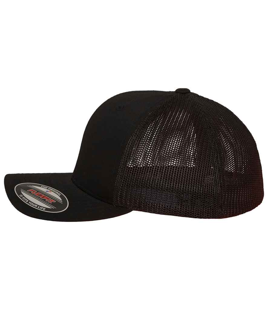 Flexfit Mesh Trucker Cap - Black