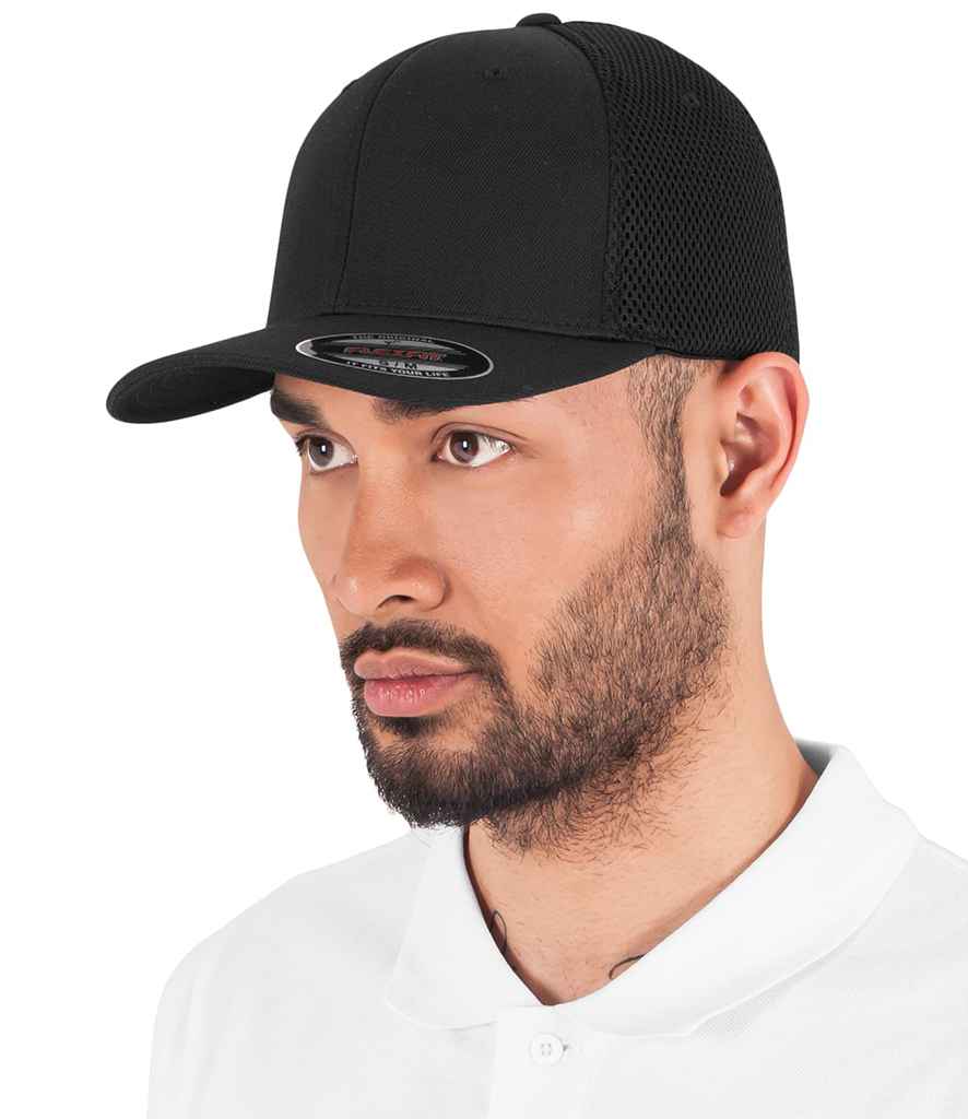 Flexfit Tactel Mesh Cap - Black