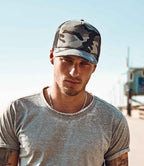 Flexfit Classic Camo Trucker Cap - Dark Camo/Black