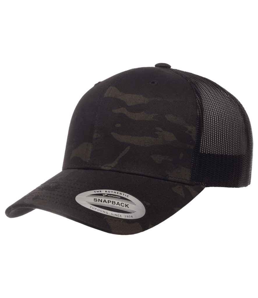 Flexfit Multicam® Retro Trucker Cap - Black Multicam