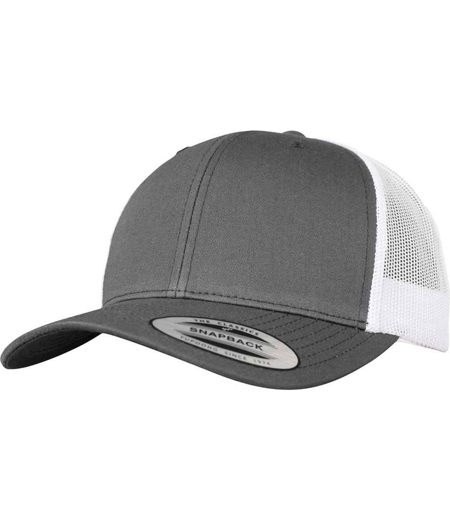 Flexfit Retro Trucker Two Tone Cap - Dark Grey/White