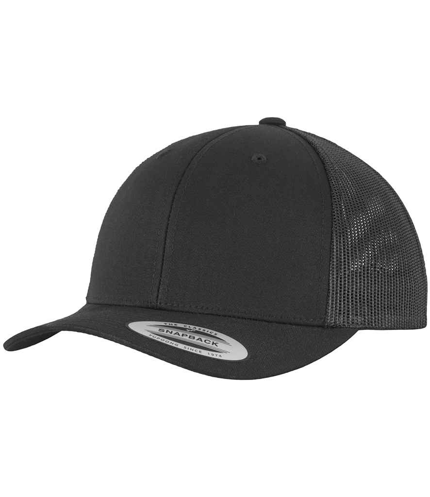 Flexfit Retro Trucker Cap - Black