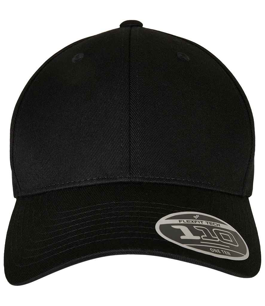 Flexfit 110 Curved Visor Snapback Cap - Black