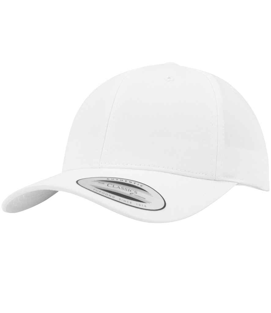 Flexfit Curved Classic Snapback Cap - White