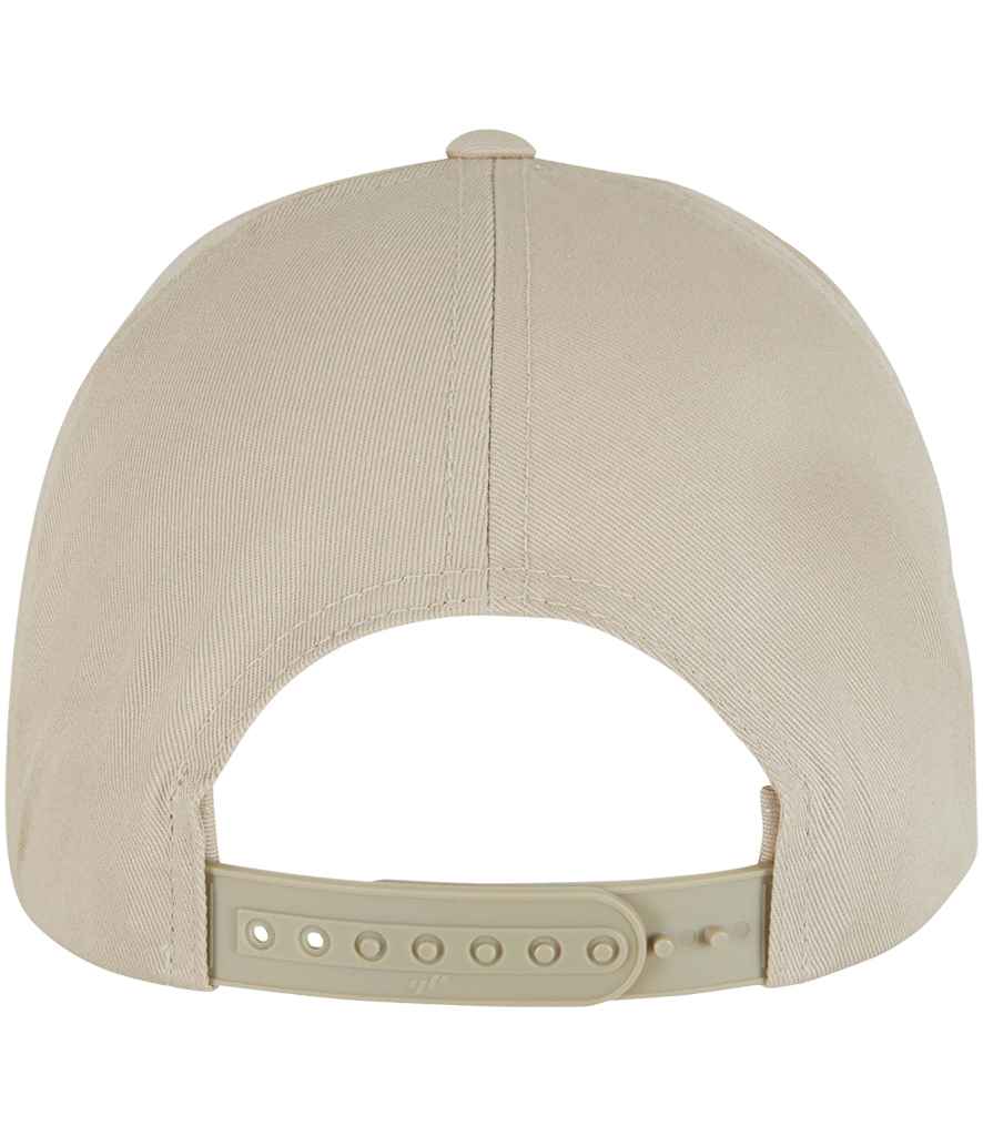 Flexfit 5 Panel Curved Classic Snapback Cap - Beige
