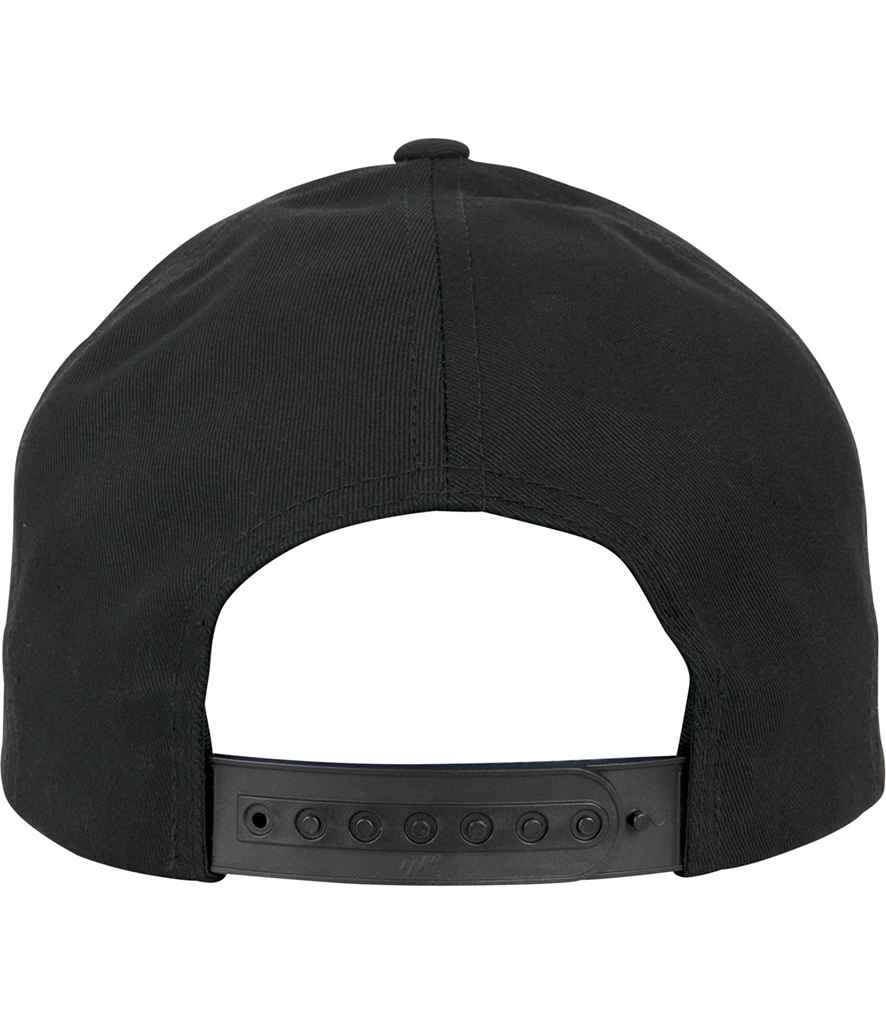 Flexfit 5 Panel Curved Classic Snapback Cap - Black