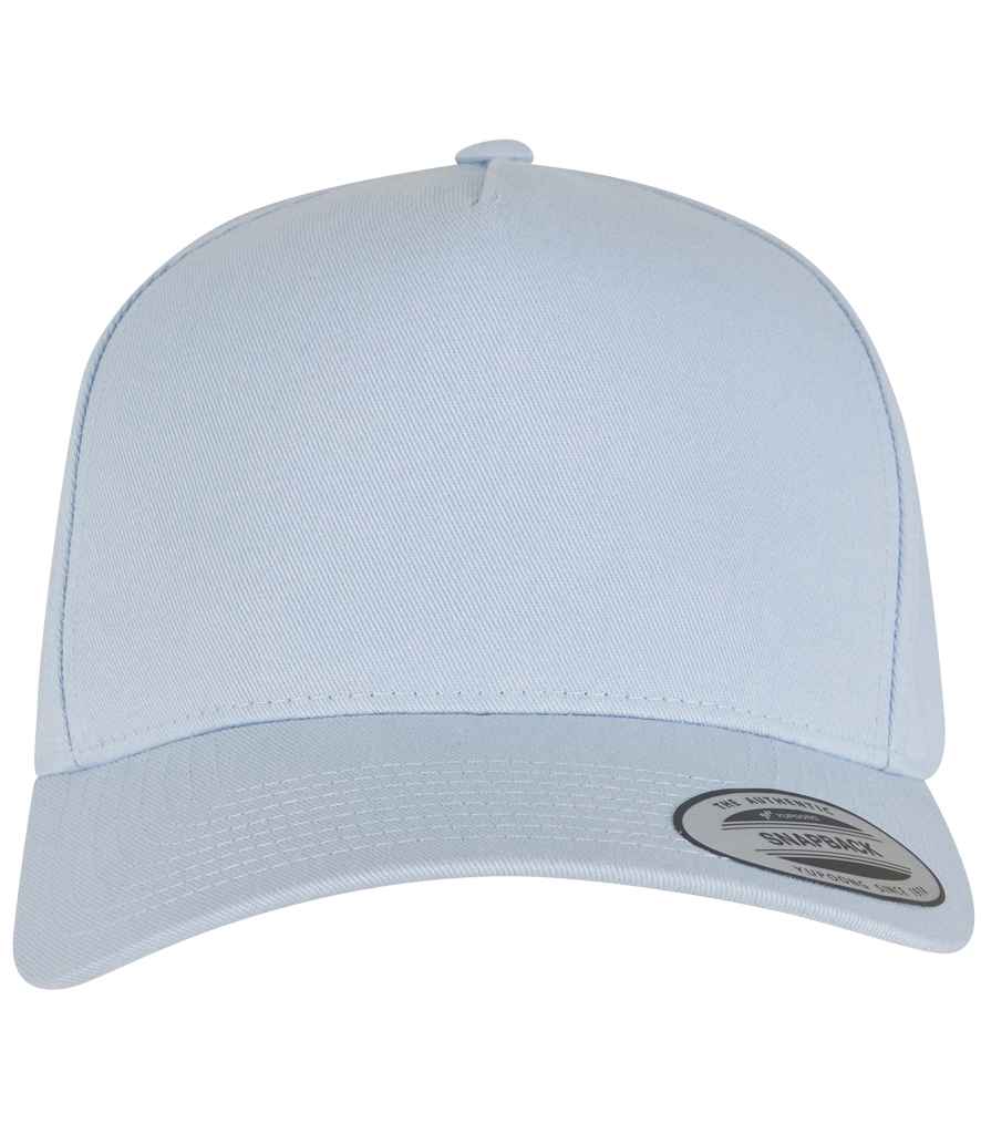 Flexfit 5 Panel Curved Classic Snapback Cap - Light Blue