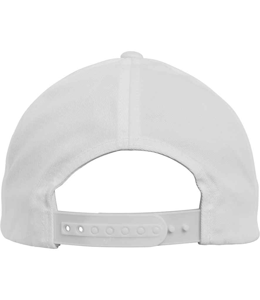 Flexfit 5 Panel Curved Classic Snapback Cap - White