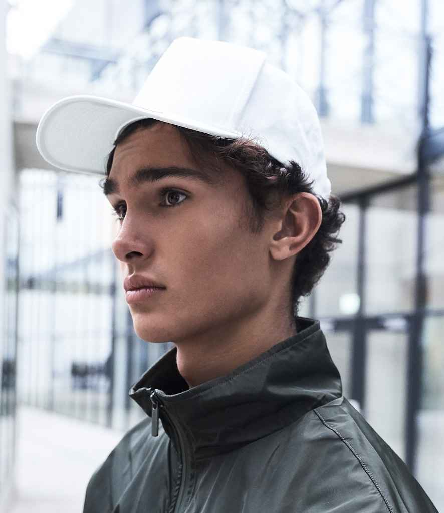 Flexfit 5 Panel Curved Classic Snapback Cap - White