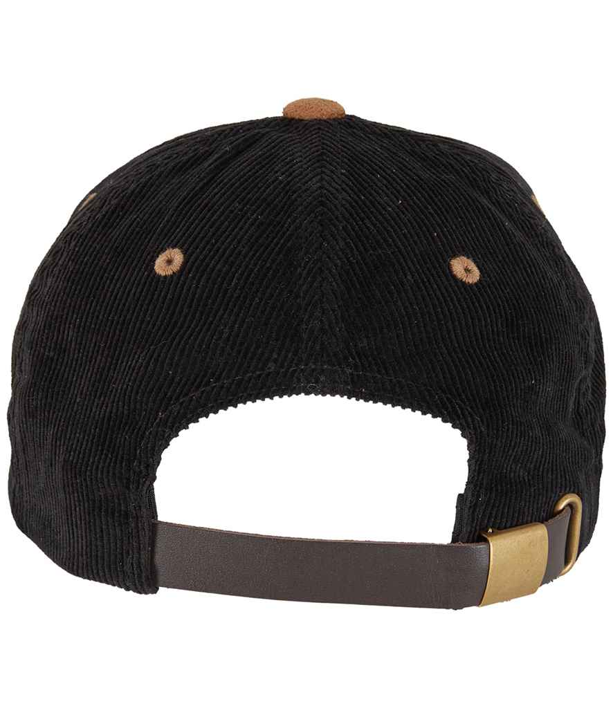 Flexfit Corduroy Suade Cap - Black/Caramel