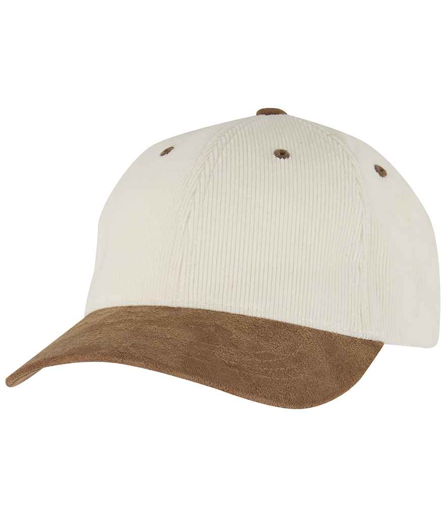 Flexfit Corduroy Suade Cap - Cream/Caramel