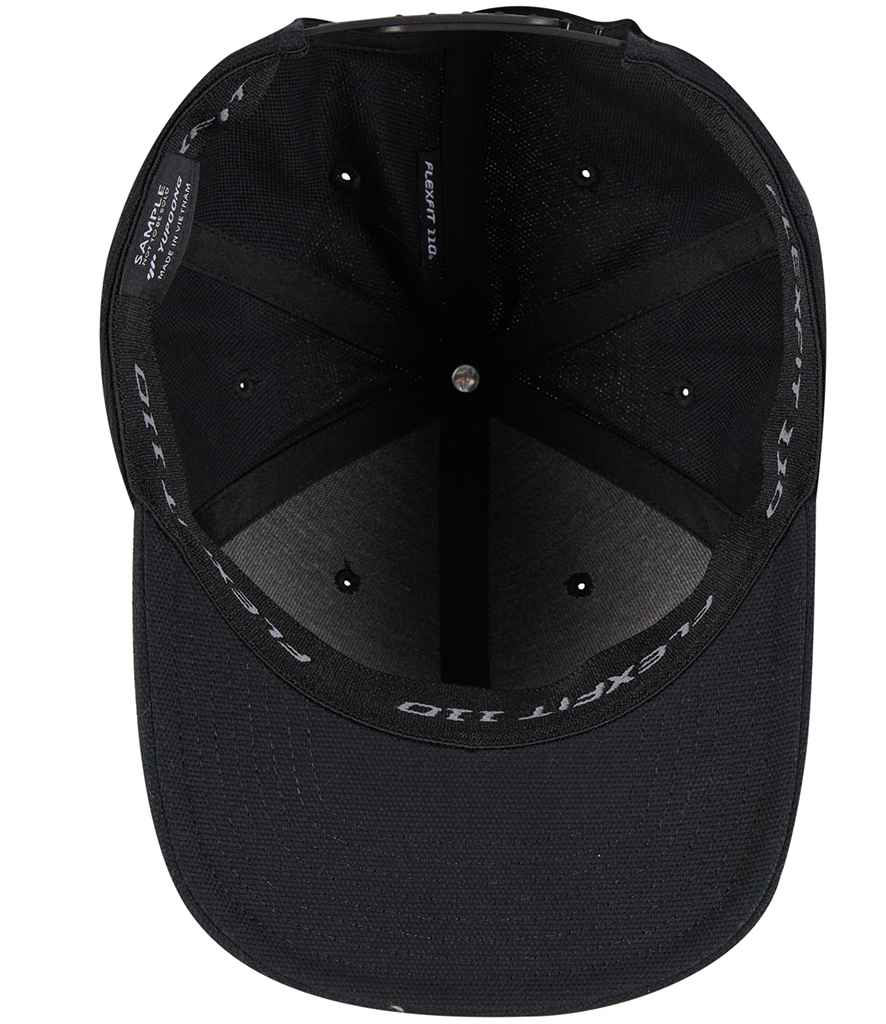 Flexfit 110 Curved Snapback Cap - Black