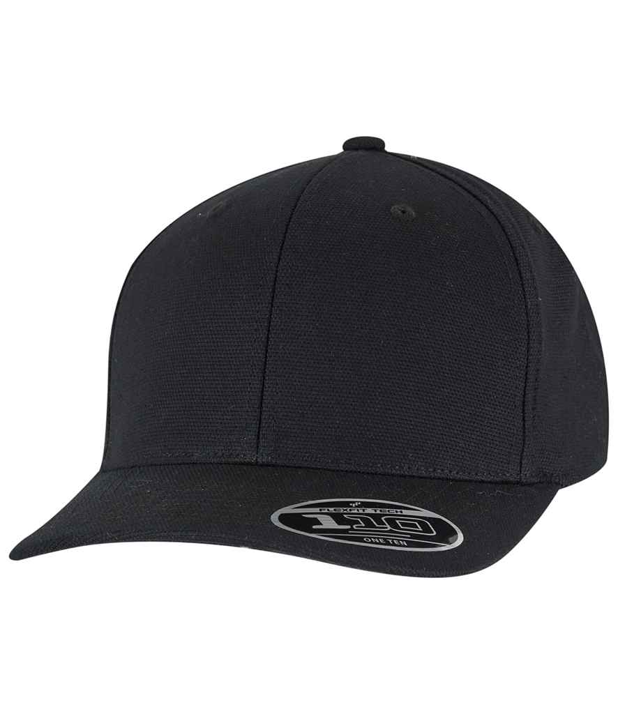 Flexfit 110 Curved Snapback Cap - Black