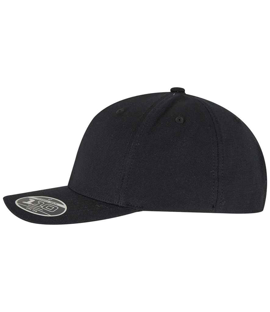 Flexfit 110 Curved Snapback Cap - Black