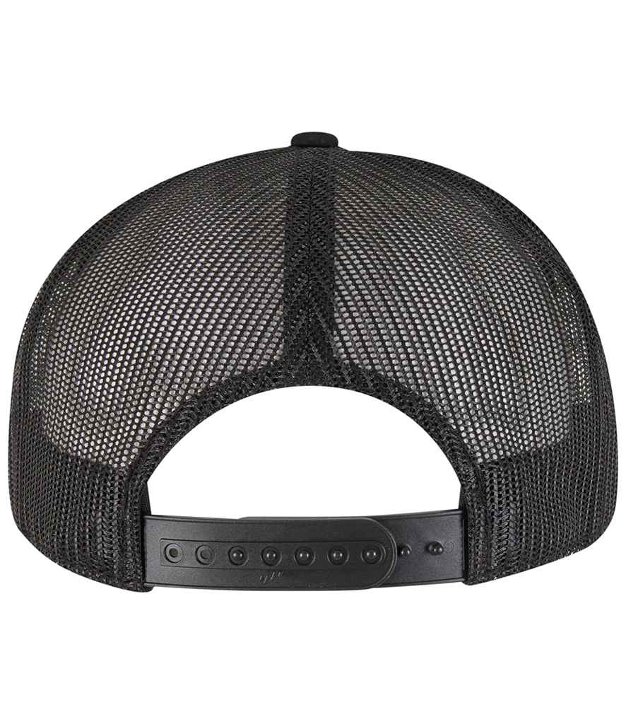Flexfit 7 Panel Trucker Cap - Black