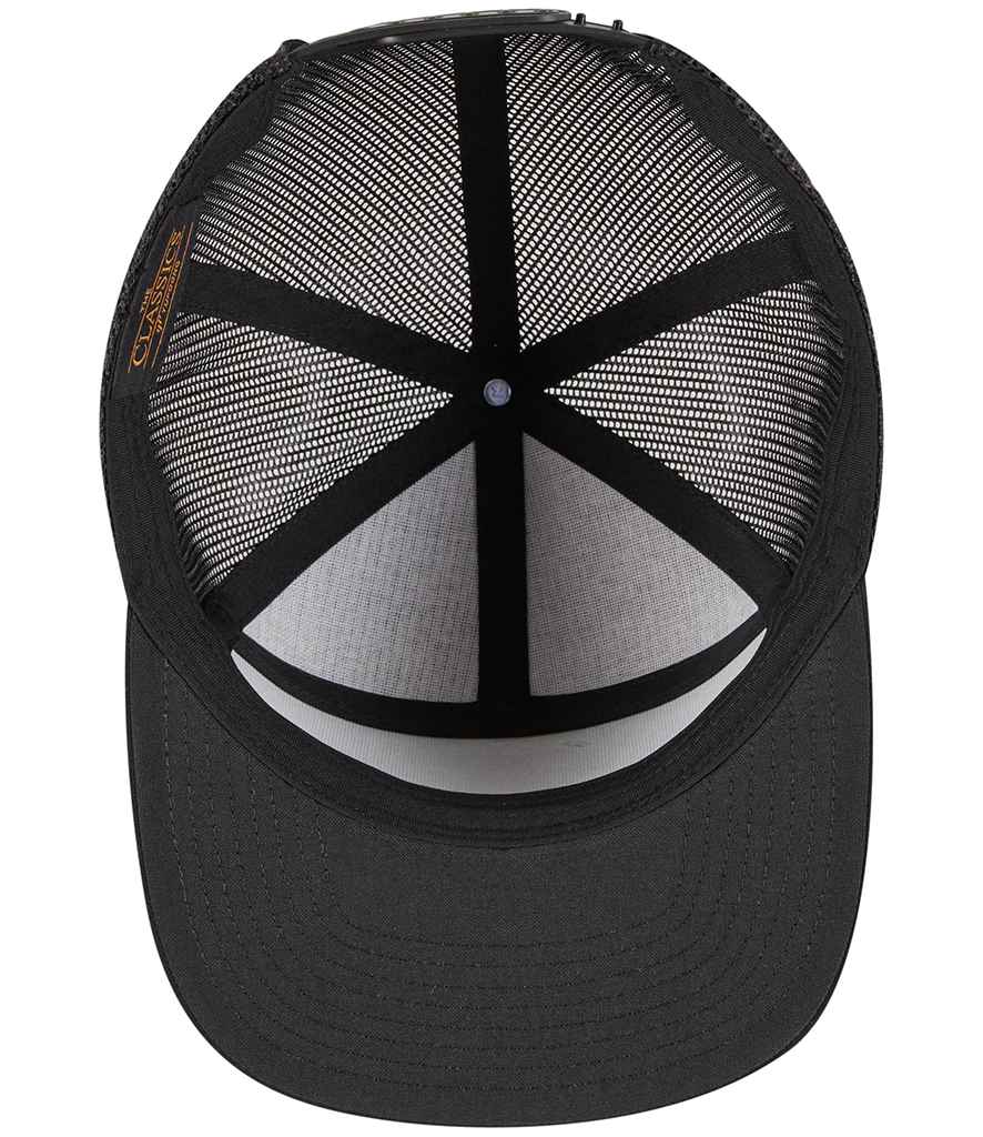 Flexfit 7 Panel Trucker Cap - Black