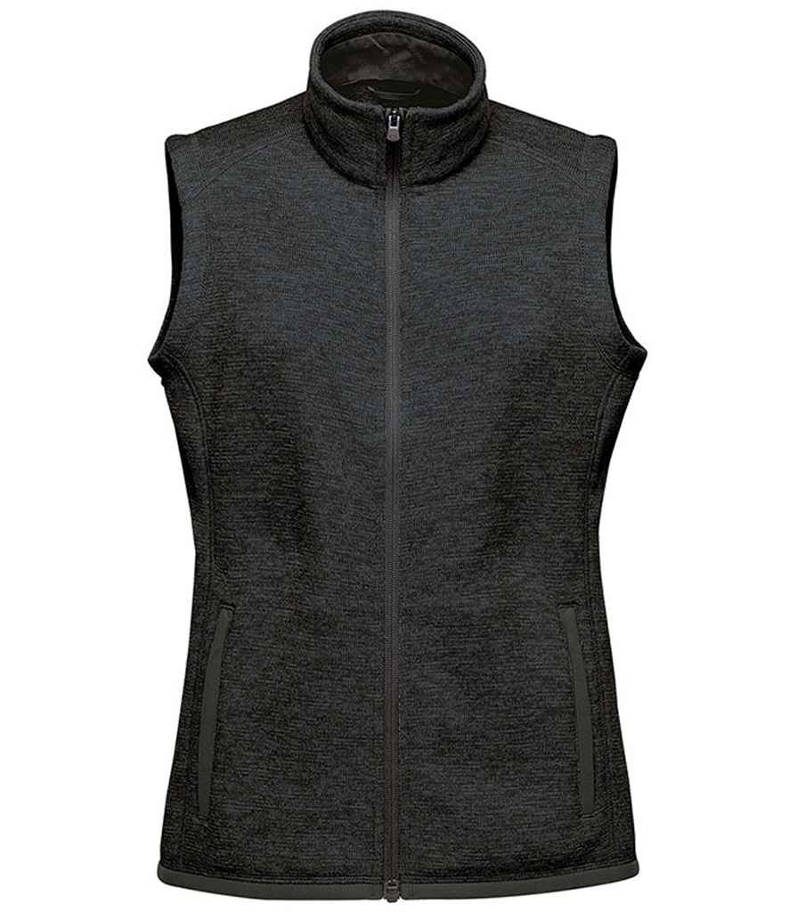 Stormtech Ladies Avalante Full Zip Knitted Fleece Gilet - Black Heather