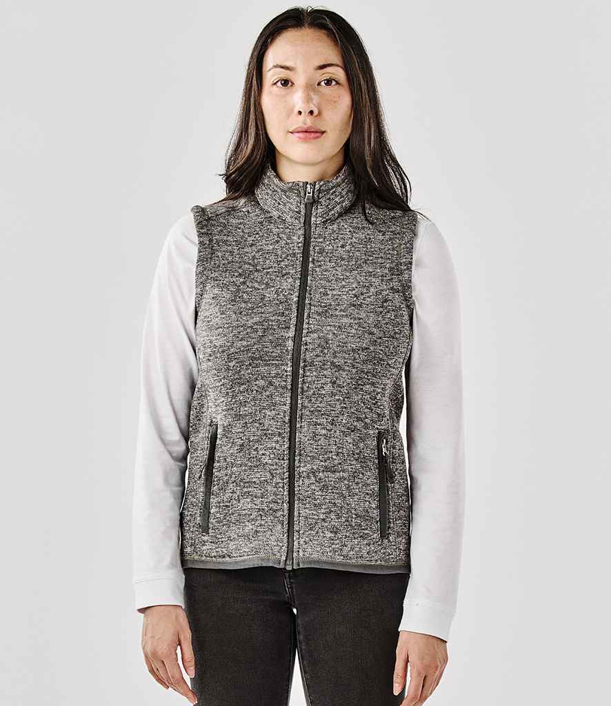 Stormtech Ladies Avalante Full Zip Knitted Fleece Gilet - Granite Heather
