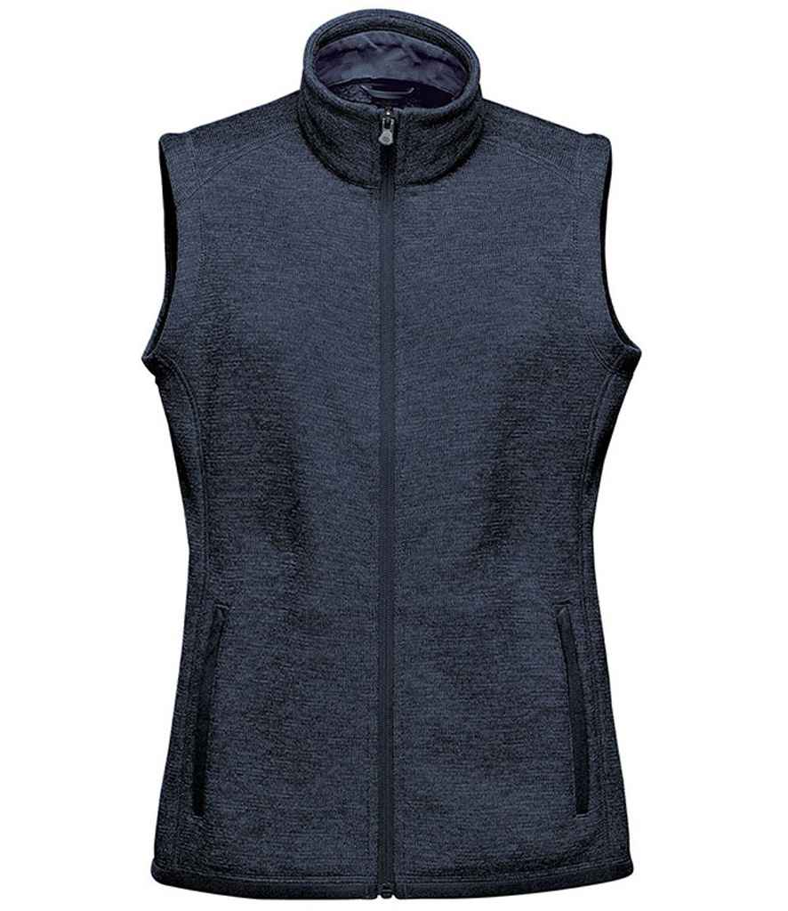 Stormtech Ladies Avalante Full Zip Knitted Fleece Gilet - Navy Heather