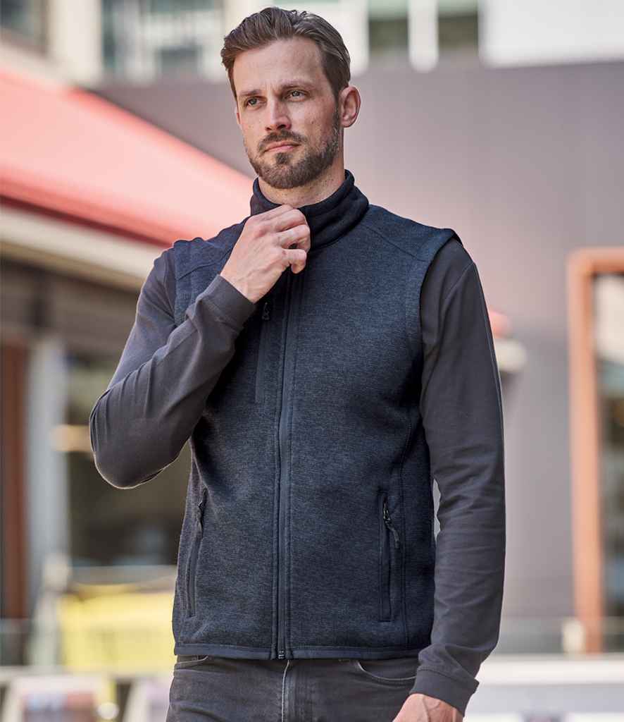 Stormtech Avalante Full Zip Knitted Fleece Gilet - Navy Heather