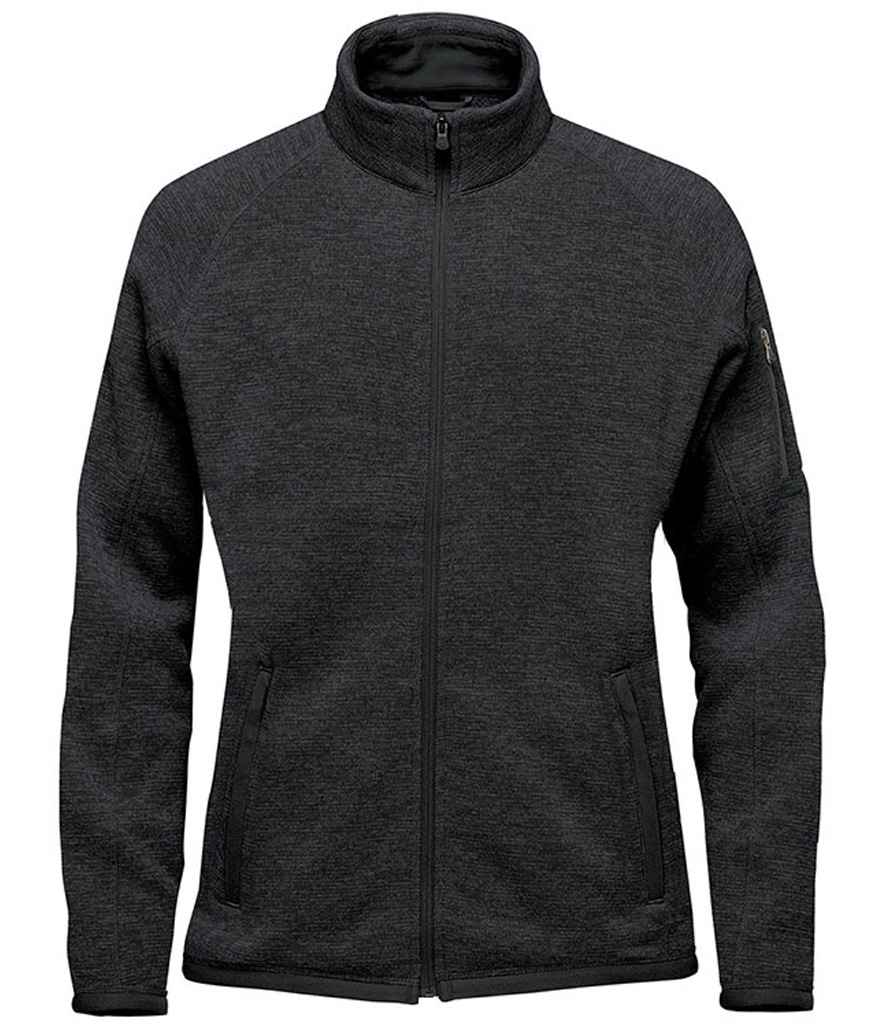 Stormtech Ladies Avalante Full Zip Knitted Fleece Jacket - Black Heather