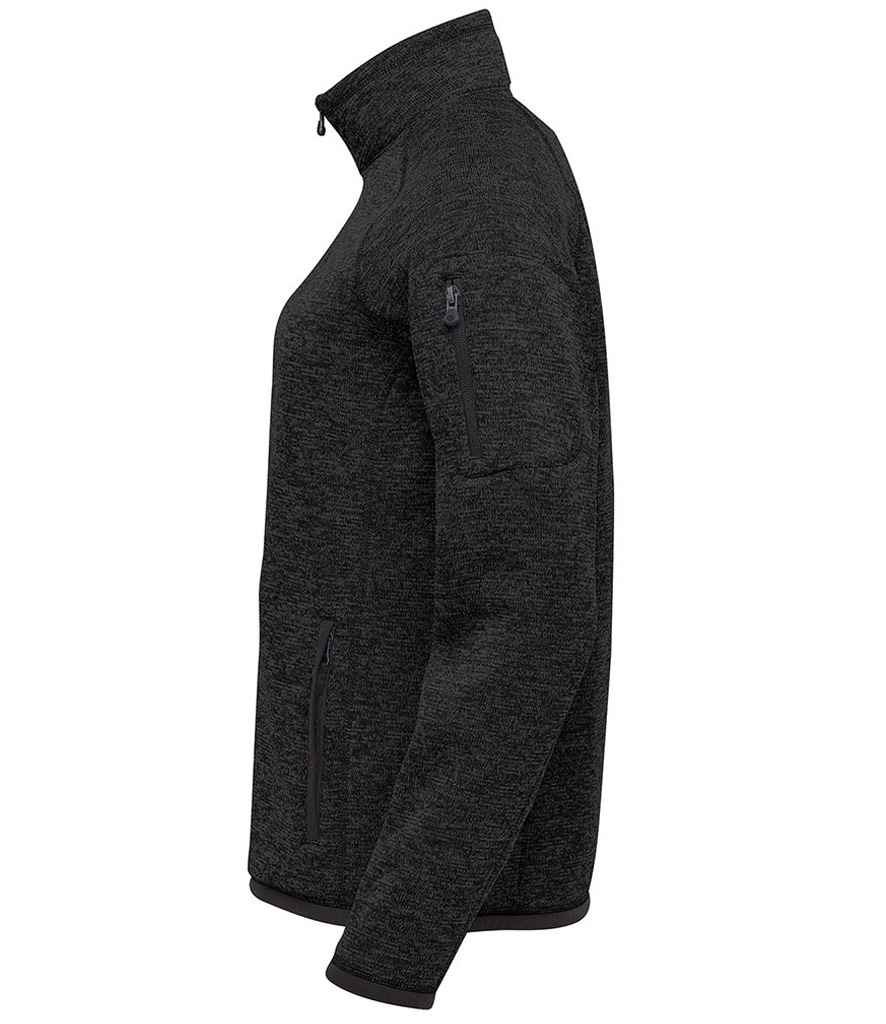 Stormtech Ladies Avalante Full Zip Knitted Fleece Jacket - Black Heather