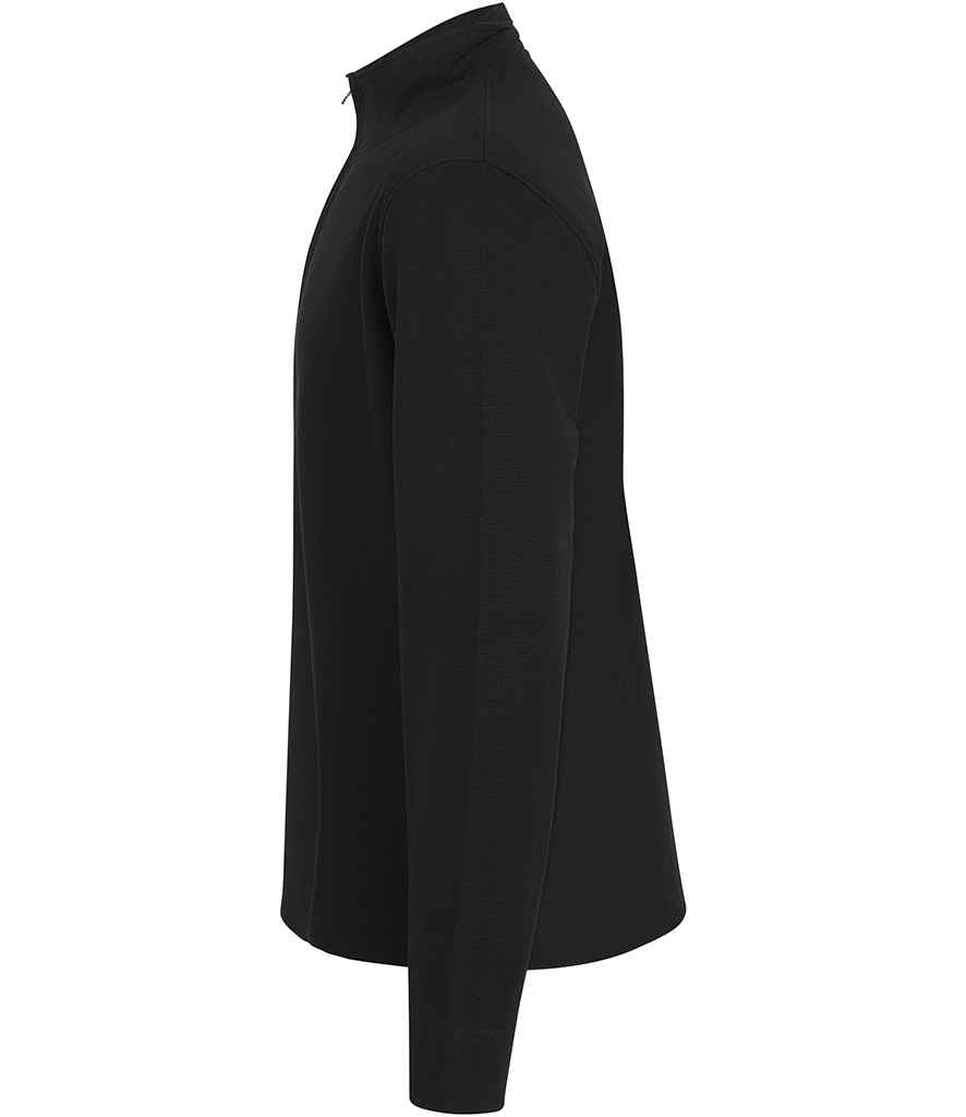 Front Row Premium Piqué 1/4 Zip Top - Black
