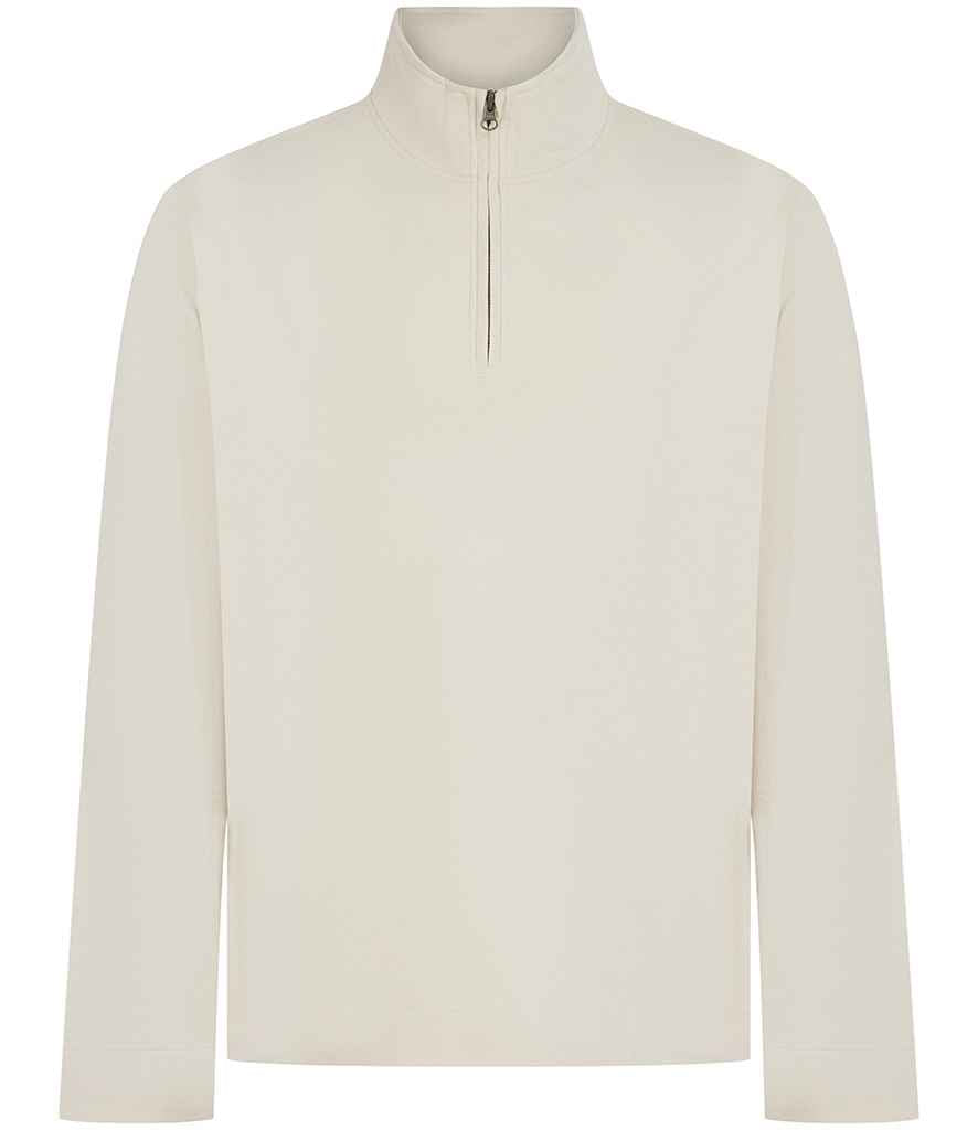 Front Row Premium Piqué 1/4 Zip Top - Natural