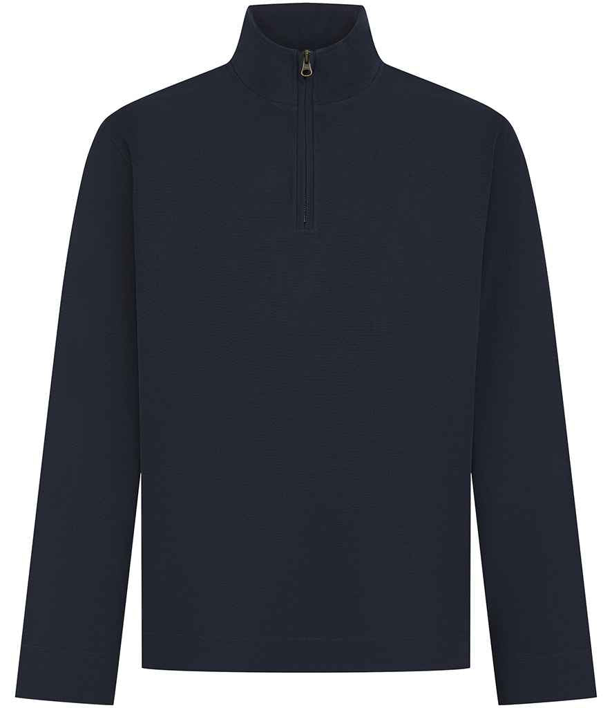 Front Row Premium Piqué 1/4 Zip Top - Navy