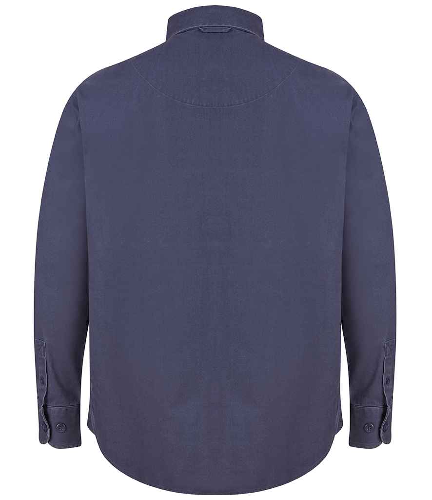 Front Row Pullover Drill Shirt - Washed Navy
