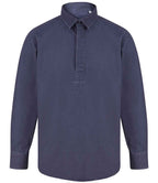 Front Row Pullover Drill Shirt - Washed Navy