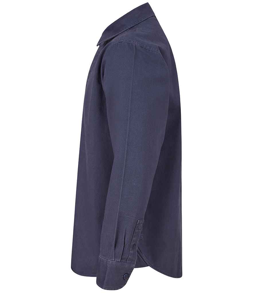 Front Row Pullover Drill Shirt - Washed Navy