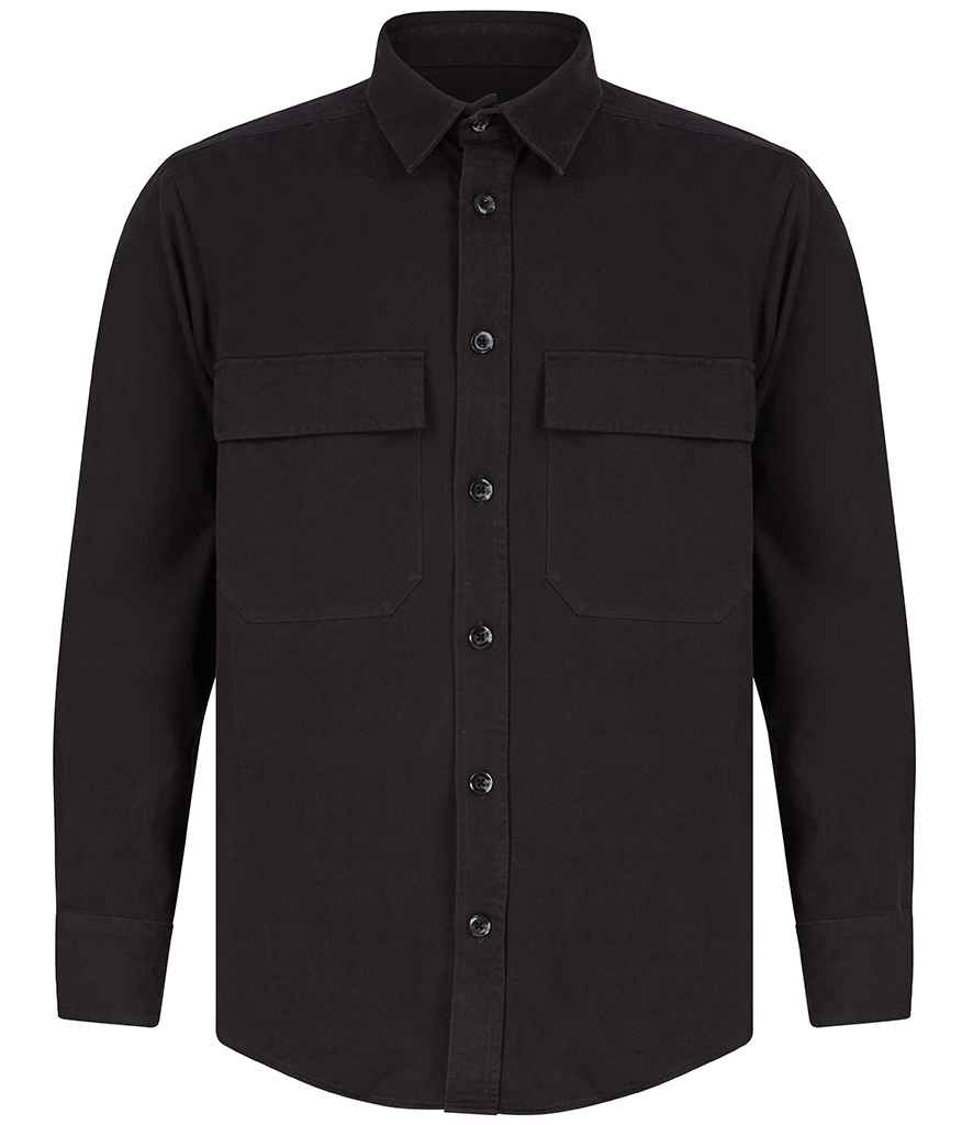Front Row Drill Overshirt - Black