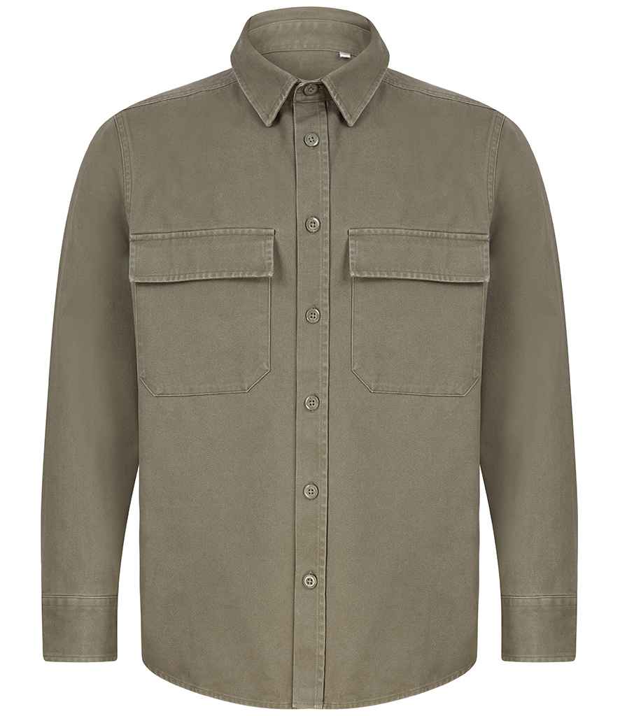 Front Row Drill Overshirt - Khaki