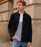 Front Row Premium Piqué Overshirt - Black