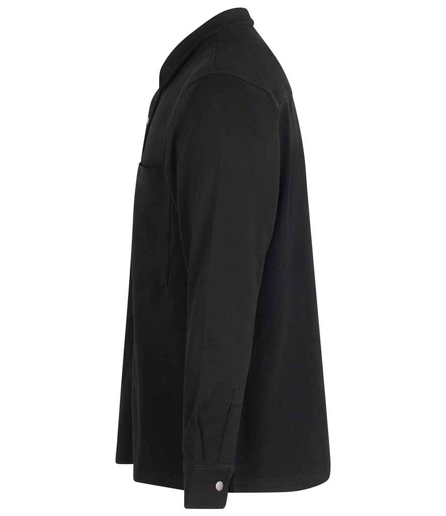 Front Row Premium Piqué Overshirt - Black