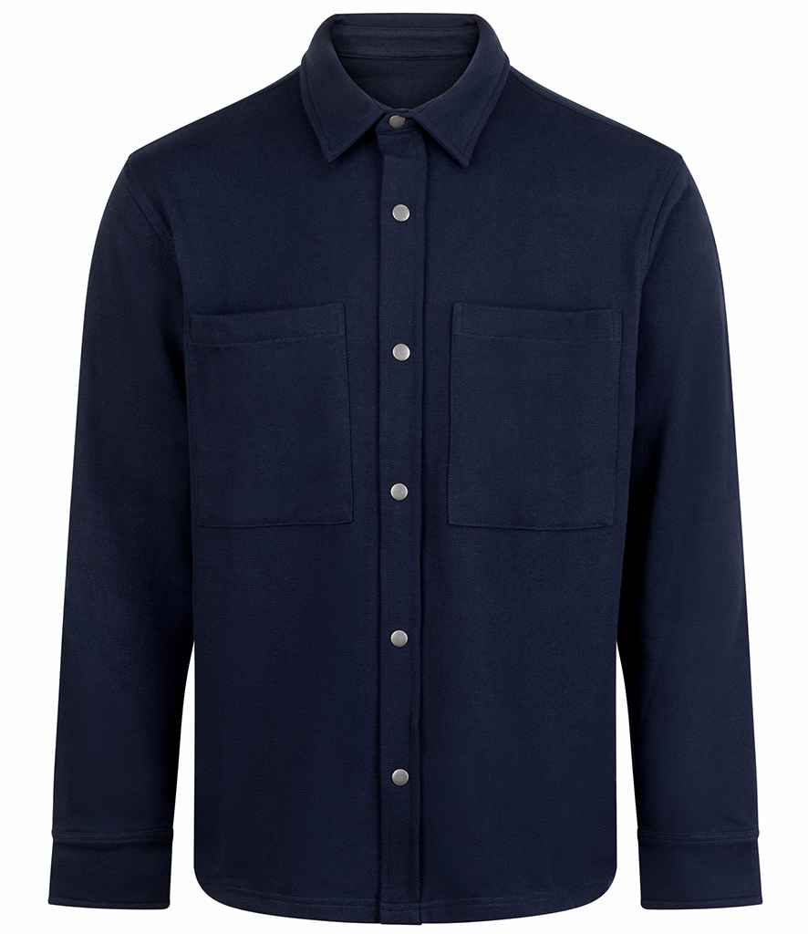 Front Row Premium Piqué Overshirt - Navy