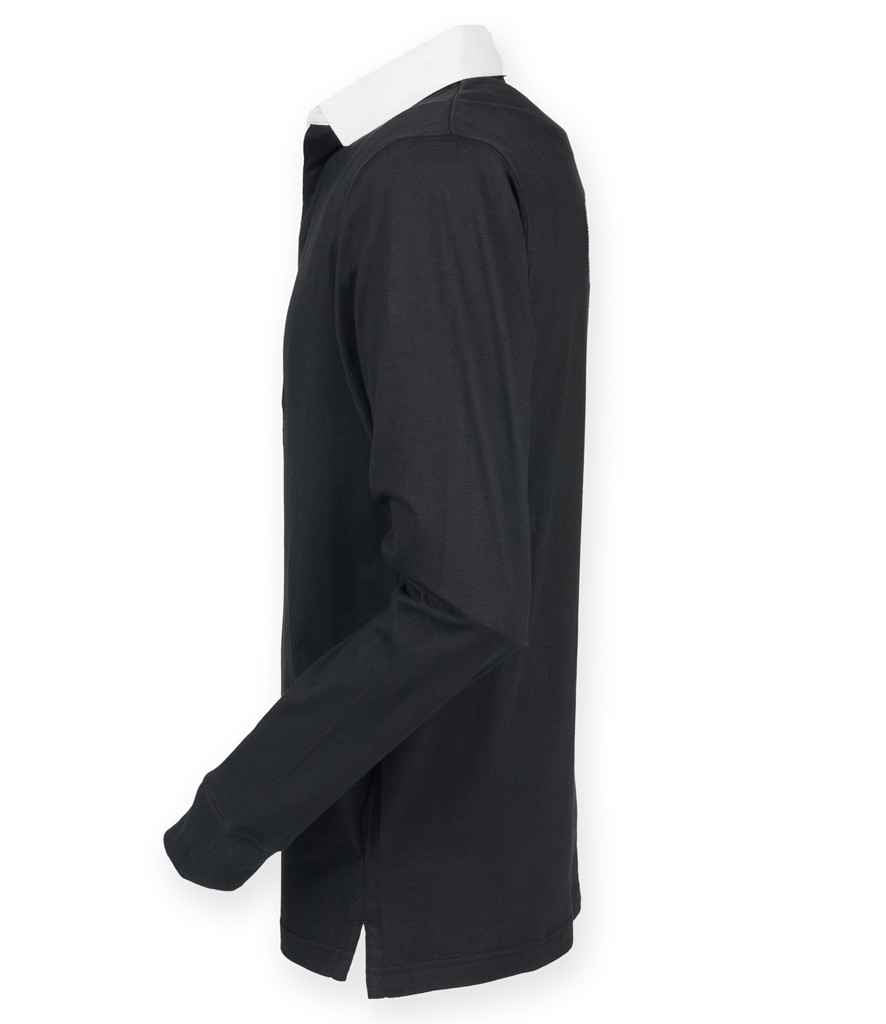 Front Row Premium Superfit Rugby Shirt - Black