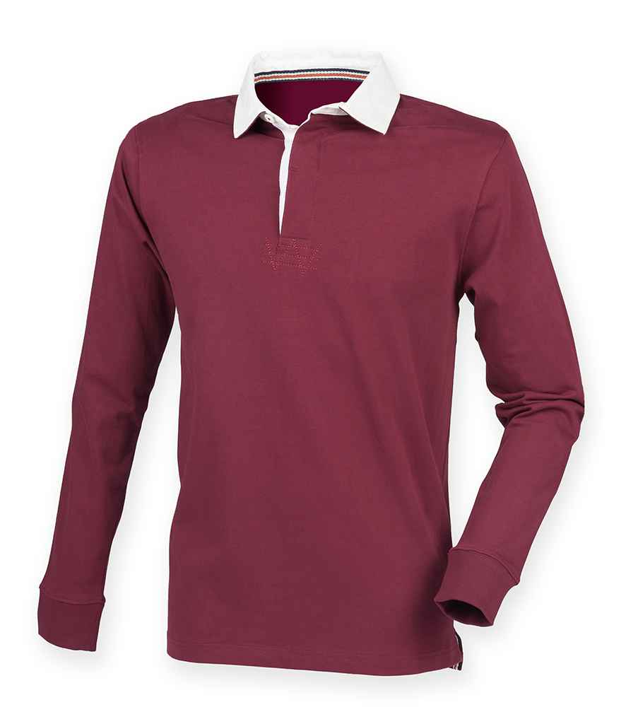 Front Row Premium Superfit Rugby Shirt - Deep Burgundy