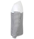 Front Row Unisex Long Sleeve Breton Striped T-Shirt - White/Navy