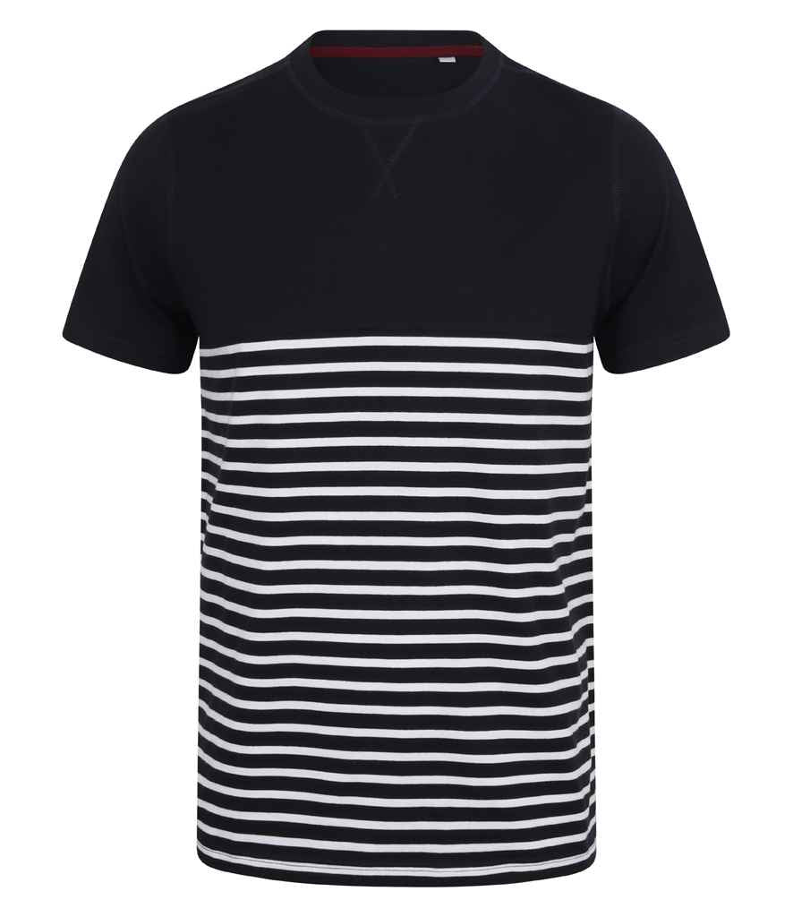 Front Row Unisex Breton Striped T-Shirt - Navy/White