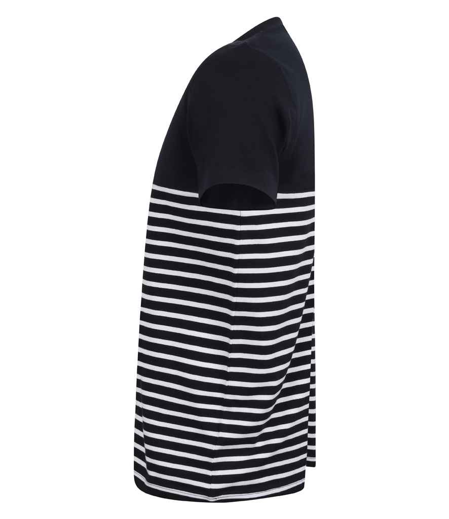 Front Row Unisex Breton Striped T-Shirt - Navy/White